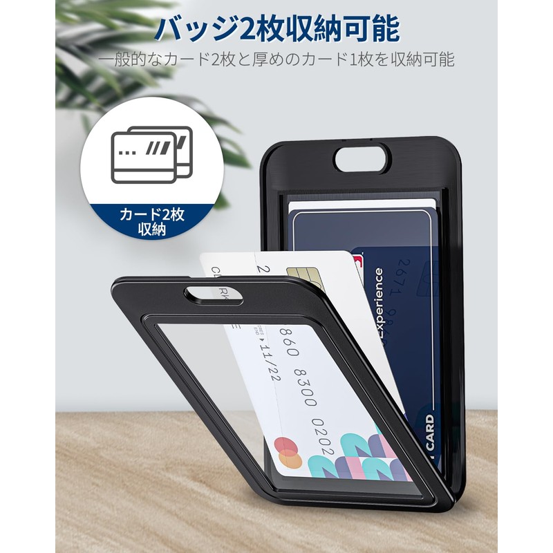 Pawfly ID Badge Holder Double Sided Window Vertical Hard Plastic