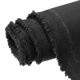 sourcing map Waterproof Canvas Fabric 8 Oz 148cm 600D Marine Water Resistant Material 1 Yard for Outdoor Furniture Cushion, Bag Sewing,Deep Black