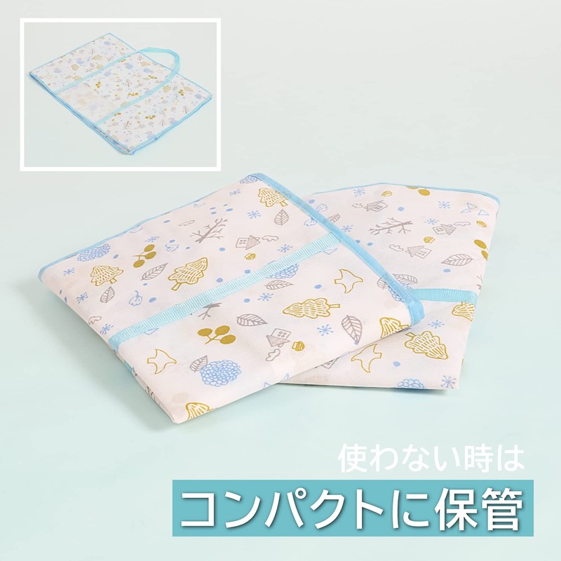 Astro Duvet Storage Bag, White x Light Blue, Scandinavian Pattern,