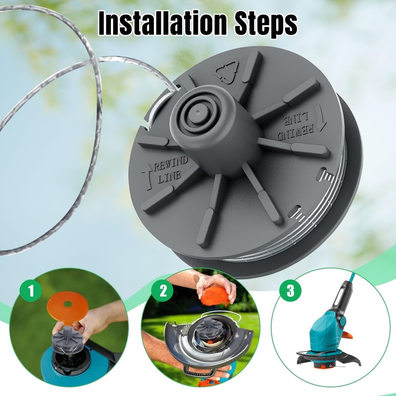 Spool for Gardena 5307-20 String Trimmer Line for Easycut 400