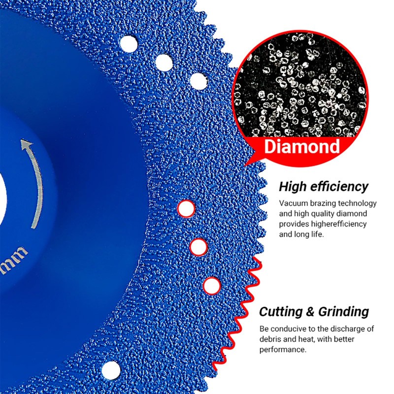 LOZLIN 2PCS 125mm Marble Brazing Bowl Grinding Blade Cutting Diamond