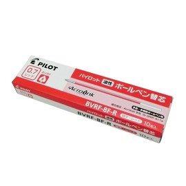 Pilot Ballpoint Pen Refill, BVRF-8F-R, 0.7mm, 10pcs, Red
