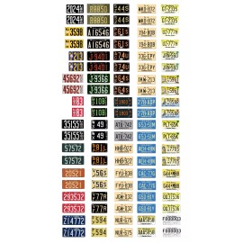 Three Inches Under 1/64 scale model car assorted USA New Jersey license plates state tags 1:64