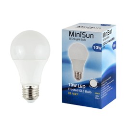 MiniSun High Power 10w LED ES E27 SMD GLS Energy Saving Long Life Bulb - 6500K Cool White