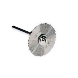 Gyros Mini Circular Saw Blade, Fine-Teeth 1 ¼ Inch Diameter with 80 Teeth Per Inch. with Mandrel Set for Cutting of Wood, Plastic, and Soft Metals. Compatible with Most Rotary Tools. 82-11215