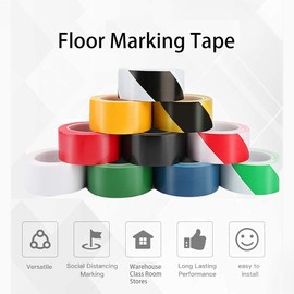 APT, PVC Marking Tape, Premium Vinyl Safety Marking and Dance Floor Splicing Tape, 6 mil Thick,51mmx30M, Mulit-Color (51mm x 30M(1 Roll), Yellow)