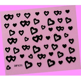 Heart Rose Love Stars Valentine's Day Rhinestone 3D Art Nail Sticker 171 for Nails Design Nail Art Stickers Decals Supplies Manicure Tips Sticker Colorful for Nail Decorations