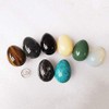 Bacatgem Green Howlite Turquoise Egg-Shape Meditation Chakra and Home Decor