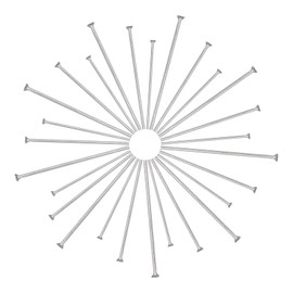 SUNNYCLUE 1 Box 600Pcs 3 Size Head Pins Flat Headpins Open Eye Pin Findings Stainless Steel Eyepins for DIY Necklaces Bracelets Earrings Jewellery Making Accessories Craft Pins Supplies