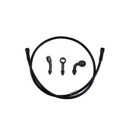 Motorcycle Brake Hose 3-in-1 Braided Oil Hose Steel Brake and Clutch Oil Hose Brake Line for Most Racing, Enduro, Motocross, Pit Bike (800 mm)