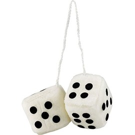 Bell Automotive 22-1-33606-8 Fuzzy Dice/White