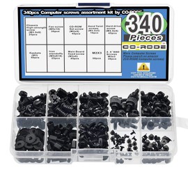 CO-RODE 340pcs Motherboard Spacer Computer Screws Assortment Kit for HDD, Hard Drive, Computer Case, Motherboard, Fan, Power Graphics