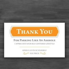 Bantlou Fun Bad Parking Violation Stickers, Bad parking cards, Bad parking stickers Funny Parking Skill Warning Sign Cards, Double-Sided Printing Cards Thank You for Parking Like an Notes