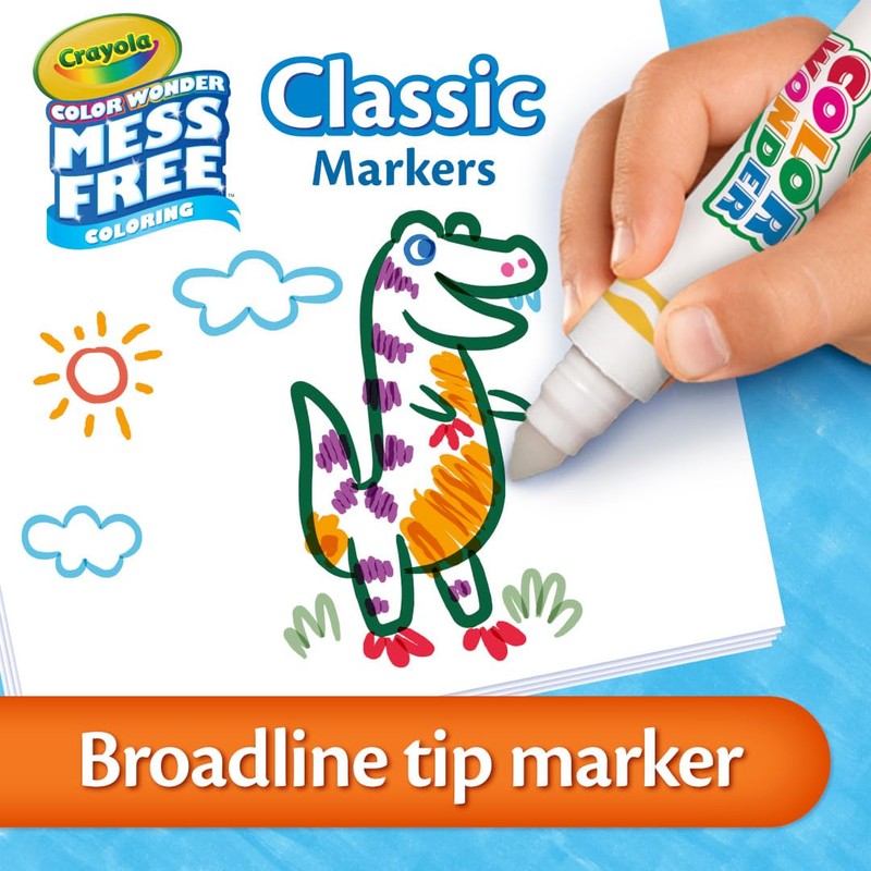 Crayola Color Wonder Marker Refill Set (20ct), Mess Free Broad