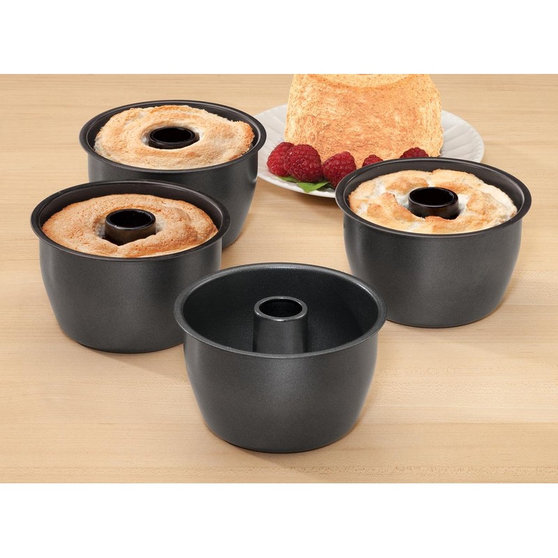 4.25" Mini Angel Food Cake Pans, Set of 4 -