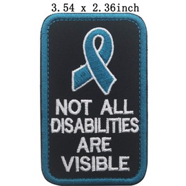 Service Dog PTSD Do Not Distract, Not All Disabilities are Visible, EMS Medic Paramedic Star of Life Psychiatric Emblem Embroidered Fastener Hook and Loop Backing Patches for Vests/Harnesses