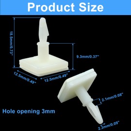 Unlorspy 25 Pcs White Sticky PCB Spacers,Nylon Plastic Adhesive Standoffs 9.3mm/0.37" Supporting Height Adhesive Insulated Standoffs for 3mm Hole Circuit Board Fixed