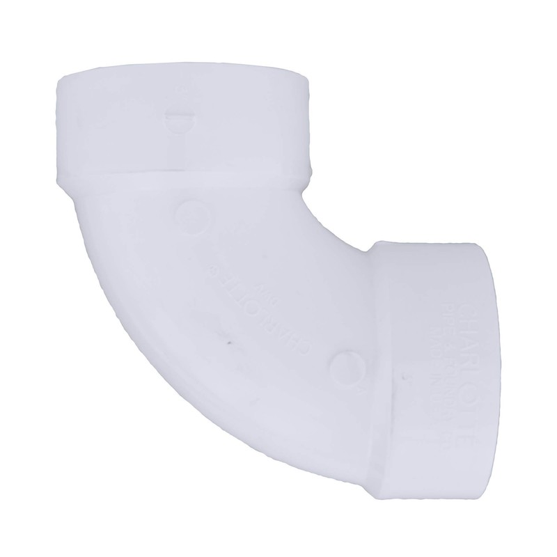 CHARLOTTE PIPE 3 x 3 x 2 DWV 1/4 Bend
