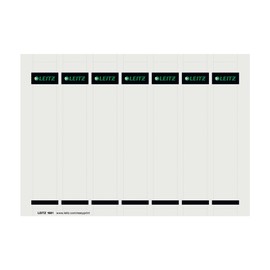 Leitz PC-beschriftbare Ordnerrücken Etiketten für Qualitäts-Ordner 180°, 175 Stück aus Karton, Kurzes und schmales Format, 31 x 190 mm, grau, 16810085