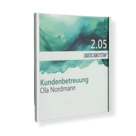 Logistic Sign System Door Sign 150F 150/150mm Aluminium Frame Acrylic Panel