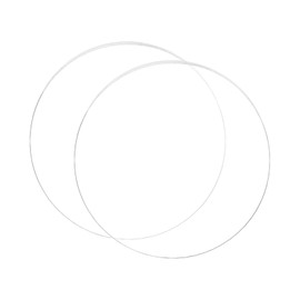BENECREAT 2 x Clear Acrylic Circle Disc, 3 mm Thick Plexiglass Cast Sheet with 200 mm Inner Diameter for Craft Projects, Signs, DIY Projects