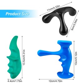 3pcs Massage Set, Deep Tissue Massage Tool Massage Trigger Point Therapist Thumb Trigger Points, Face Roller, Massage Tool, Trigger Point Pusher for Back, Neck, Arms and Legs