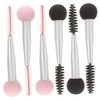 IWOWHERO 6pcs 2-in-1 Makeup Brush Set Eyebrow Eyelash Sponge Makeup