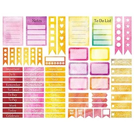 Seasonstorm Waterecolor Pink Yellow Pattern Aesthetic Diary Travel Journal Paper Stickers Scrapbooking Stationery School Office Art Supplies