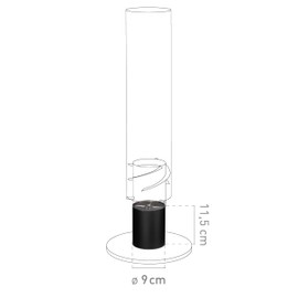 höfats - Spin Raiser 120 Black - Increases höfats Table Fireplace, Table Fire Spin by 11 cm - Made of Stainless Steel - For Outdoor Use Only - Accessories for Spin Ethanol Fireplace