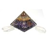Amethyst Crystal Orgone Reiki Pyramid Kit / Includes 4 Crystal