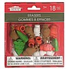 Christmas Pencil Top Erasers Package of 18