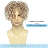 Ms Taj Short Synthetic Dreadlock Hair Topper Wig for Men