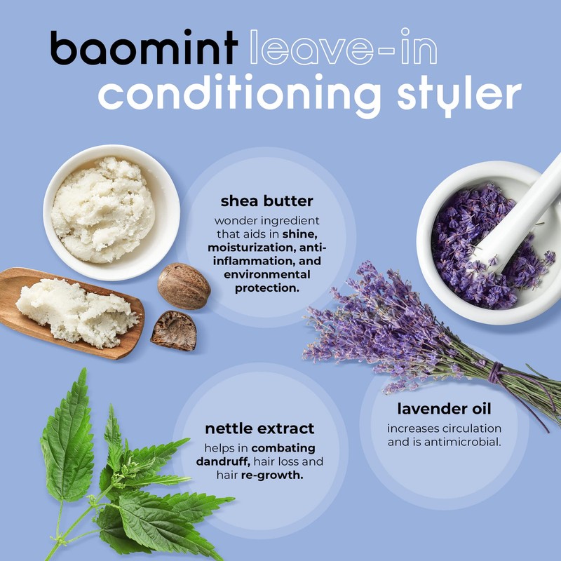 adwoa beauty Baomint™ Leave In Conditioning Styler With Baobab, Rosemary,