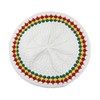 RW Men's Cotton Rasta Beanie (White/Rasta)