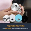 CHEFVANTAGE Salt and Pepper Shakers Set with Adjustable Pour Holes