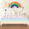 QUERICKY 4 Pack Pastel Rainbow Tablecloths, 220x130cm Rectangle Pastel Rainbow