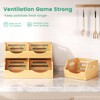 Onion Storage Bins Potato, 3 Tier Bamboo Pantry Storage Bin