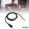 USB Guitar Cable USB Male to 6.35mm Mono Jack Connector