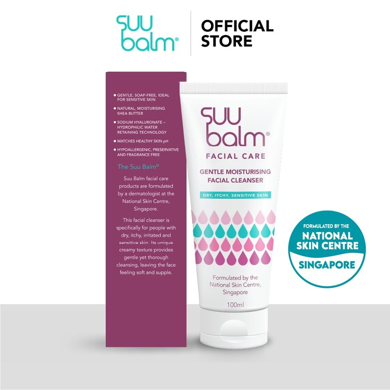 Suu Balm - Gentle Moisturising Facial Cleanser - Eczema, Psoriasis,