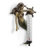 SPI Home Bronze Finish Cast Aluminum Mermaid Wall Mounted Thermometer