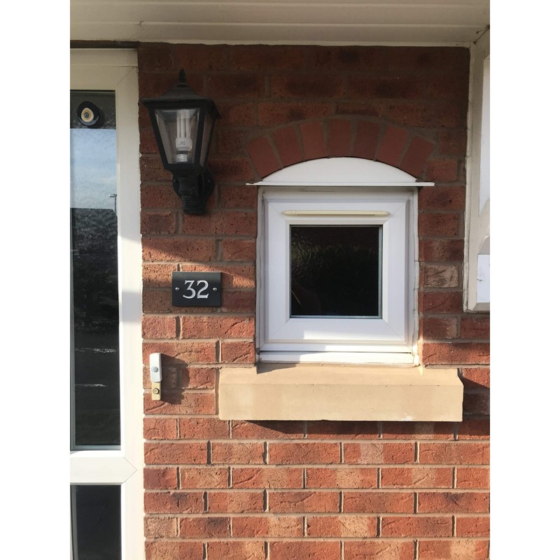 Engraved Slate House Number Plaque - 100 to 999 -