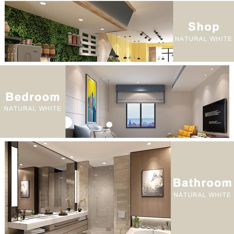 2 Inch LED Downlight, 3W Recessed Lighting Dimmable Ceiling Light