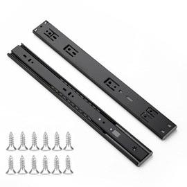 Ravinte 16 Inch Soft Close Drawer Slides 10 Pairs 20 Pack Black Full Extension Ball Bearing Drawer Glide Side Mount