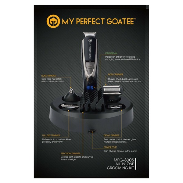 My Perfect Goatee - Men's trimmer,13 in 1 kit, for Nose & Beard, with travel bag