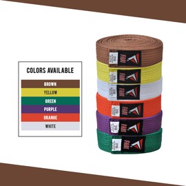 Fadi Sports Martial Arts Belt for Karate, Judo, Aikido and Taekwondo - Durable Cotton-Polyester Blend for Adults and Kids, Brown, 0