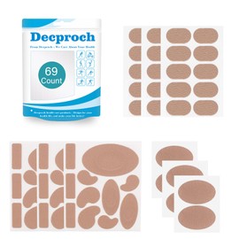 Moleskin for Feet, Moleskin Adhesive Pads, Mole Skin Patch for Blisters, Shoes, Toes, Heel | Blister Prevention Tape Pads Reduce Friction - 9 Sheets (69 Pieces Total)