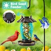 LUJII Solar Powered Bird Feeder for Outside Hanging, Diamond Shaped