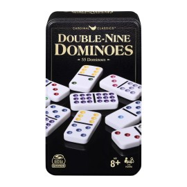 Spin Master Games Cardinal Classics Double Nine Dominoes Set in Storage Tin, Dominoes for Kids,...
