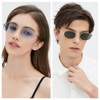 QVKUUT Retro Oval Metal Frame Sunglasses for Men and Women,