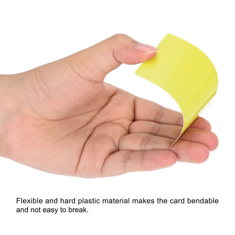 sourcing map 20pcs Blank PVC Cards Color, CR80 15Mil Plastic